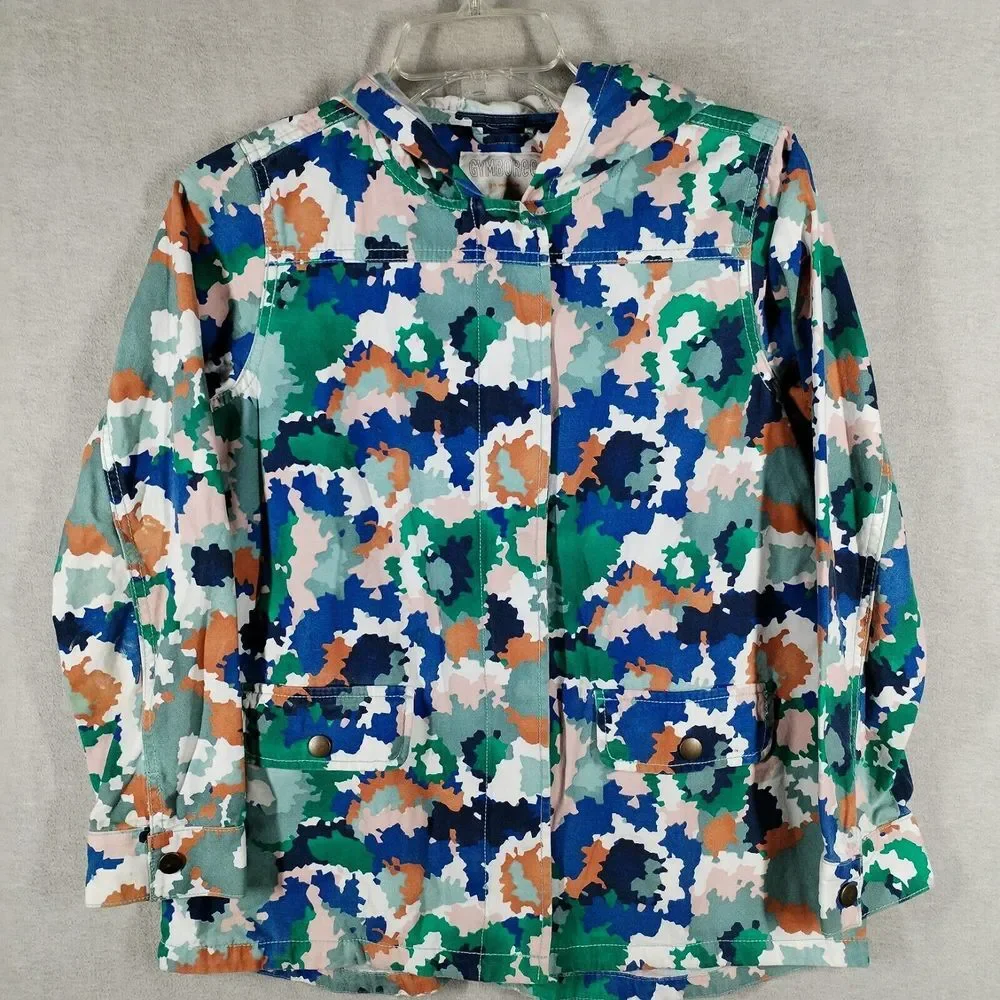 Gymboree Girl's XL (14) Camo Jacket Hooded Multicolor Cotton Outdoors Hiking‎